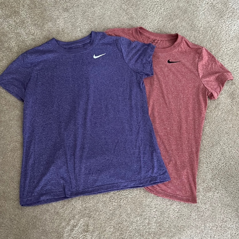 The Nike Tees, Dri-Fit, Marled Purple & Marled Red